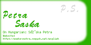 petra saska business card